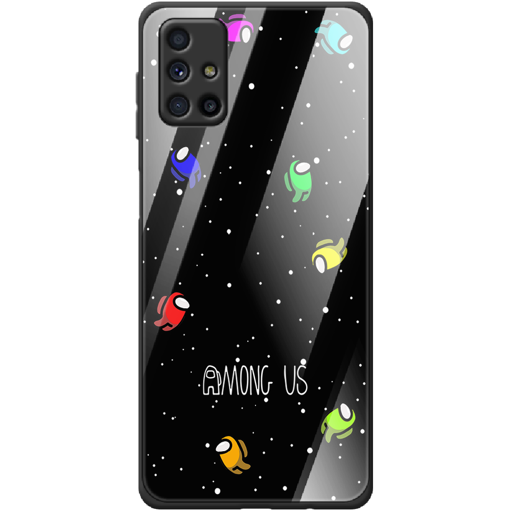 Чохол Boxface Samsung M515 Galaxy M51 Among Us Invisible Чорний силікон зі склом (40937-bk76-41436)