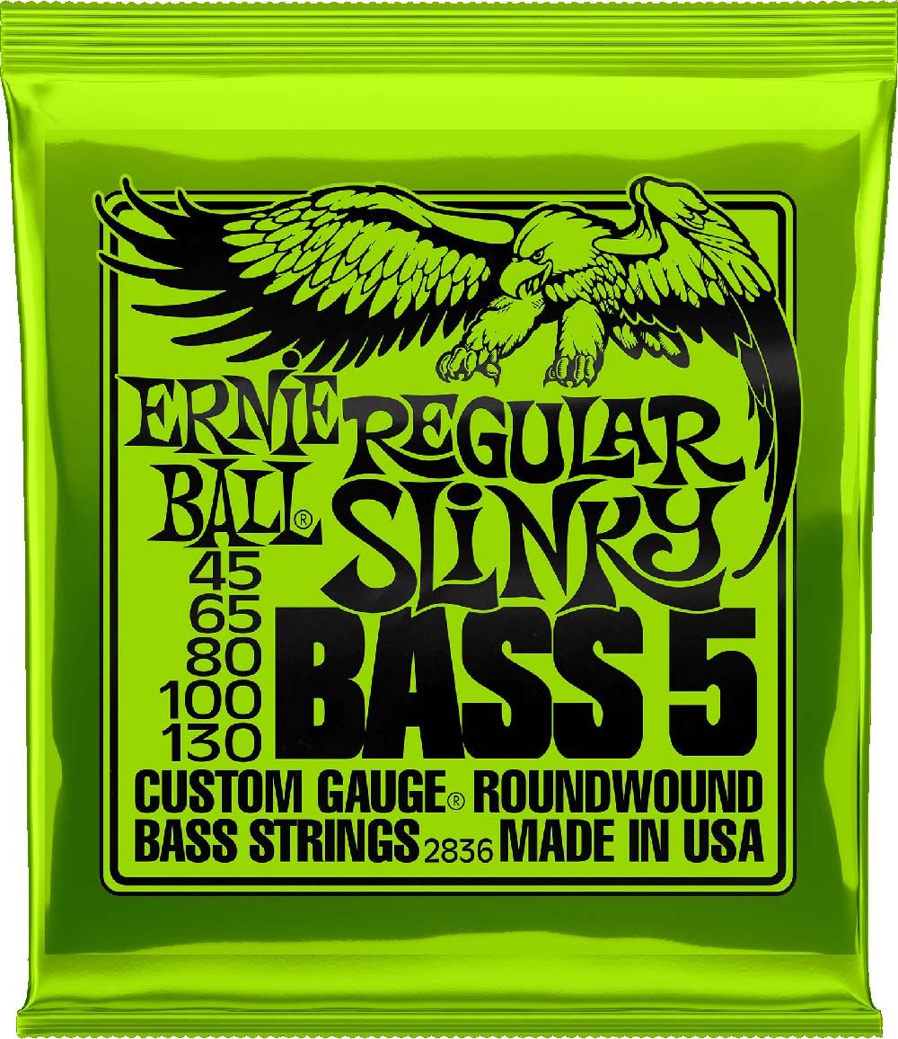 Струны Ernie Ball 2836 5-String Bass 45-130 Regular Slinky (674)