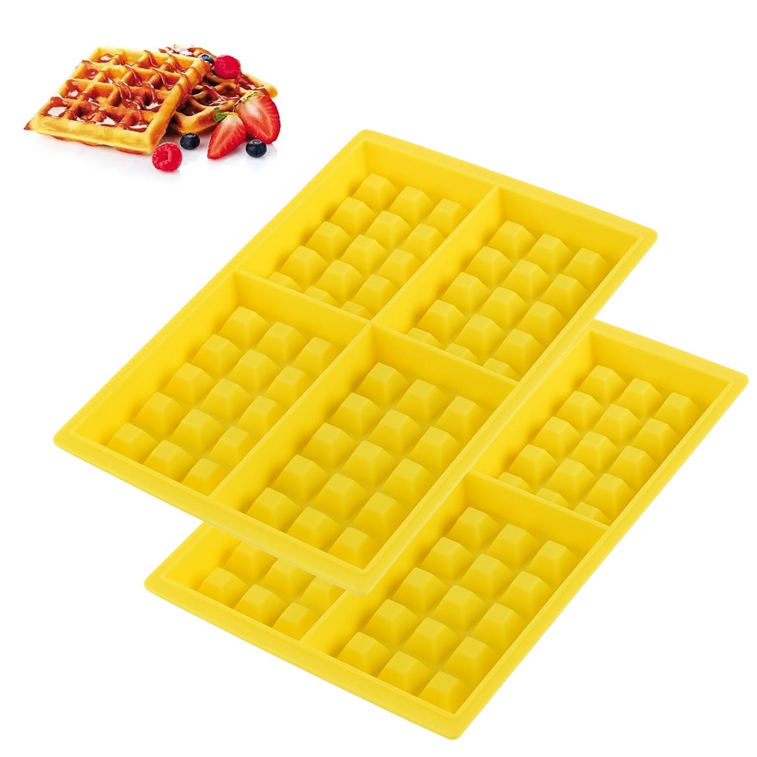 Форма силіконова для випікання вафель 2 шт. 28x18x1,5 см Жовтий - фото 12 Форма силіконова для випікання вафель 2 шт. 28x18x1,5 см Жовтий - фото 12