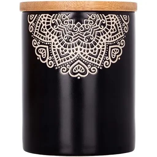 Банка керамическая Limited Edition Kora JH6009-5 для хранения продуктов 500 мл Черный (2560599769)