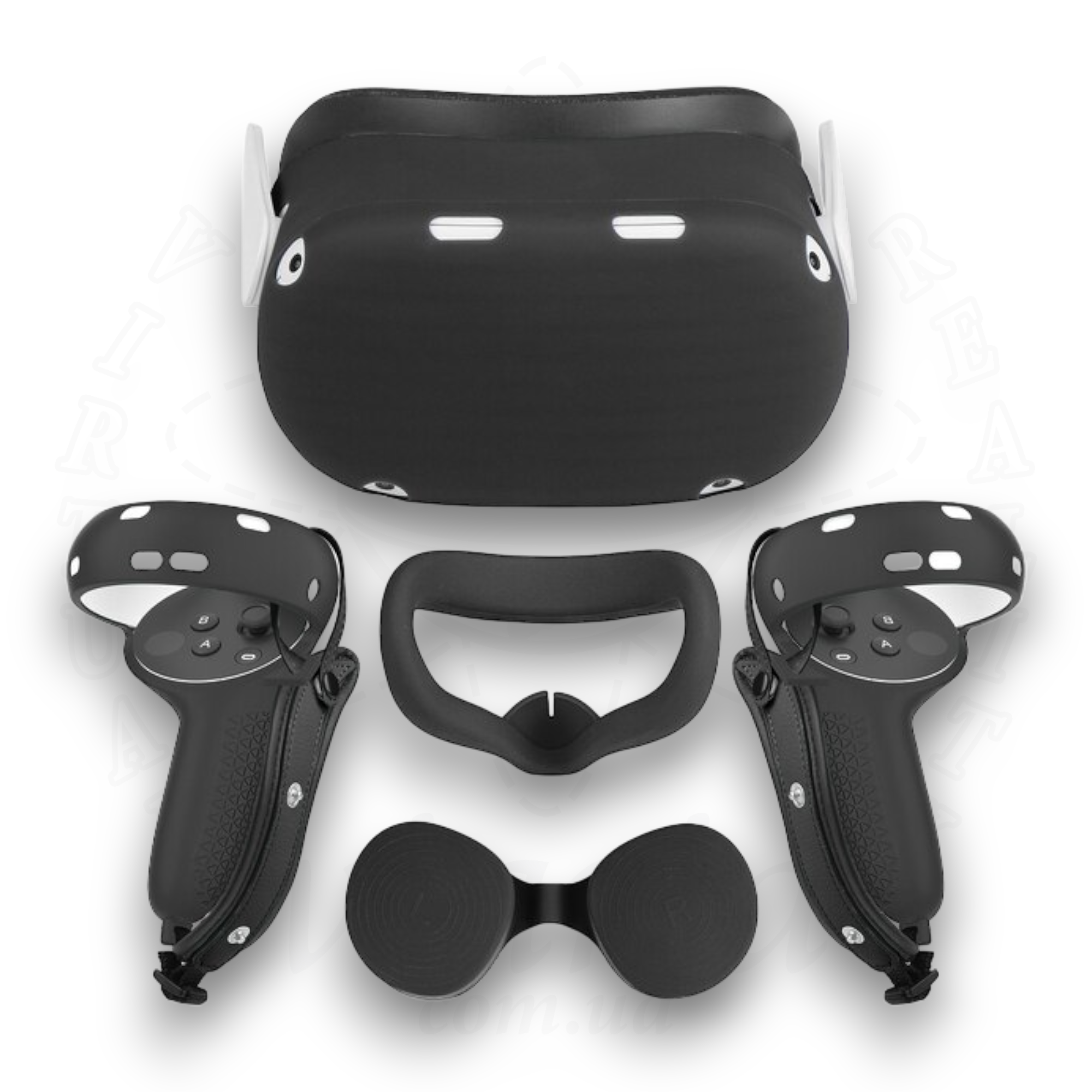 Набор защиты силиконовый для Meta Quest 2 Black (ACS- CSNZFMQ2blk)