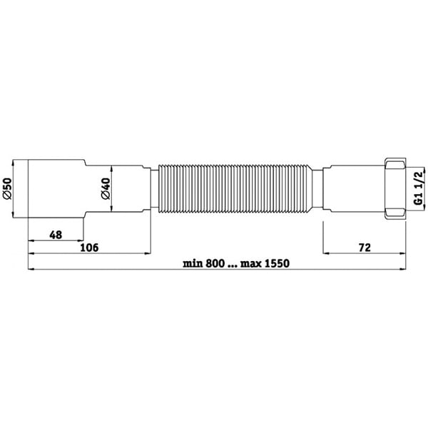 Гибкая труба Ani Plast K 116 1 1/2″x40/50 мм ХХ-5005 - фото 2