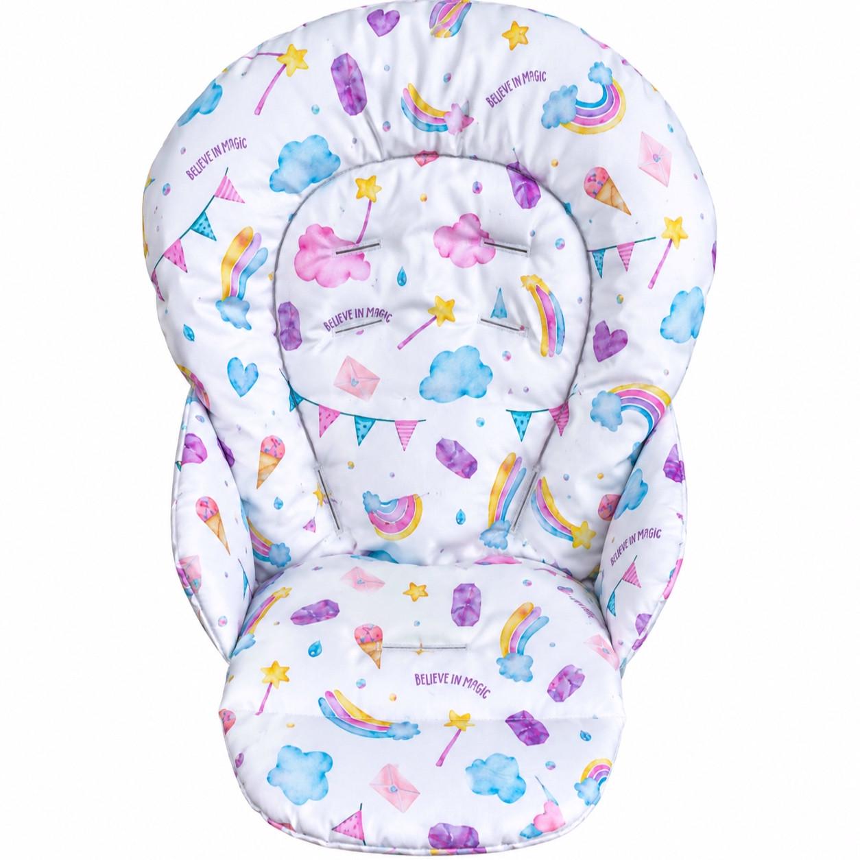 Чохол на стільчик для годування Chicco Polly Magic Веселка водовідпірний