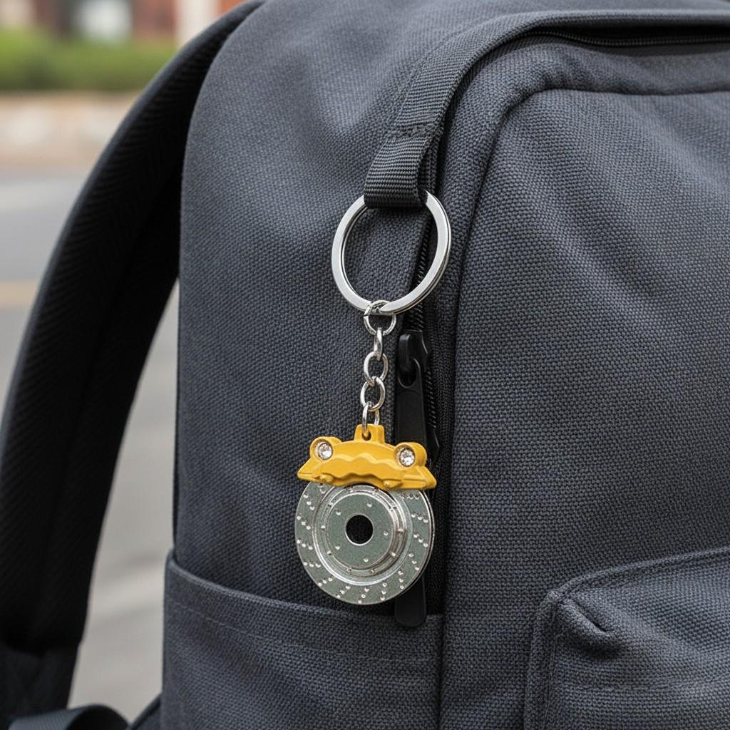 Брелок для ключей Тормозной диск автомобиля металлический Желтый (99_13_0_2С) - фото 5 Брелок для ключей Тормозной диск автомобиля металлический Желтый (99_13_0_2С) - фото 5