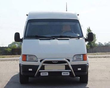 Кенгурятник WT006 CAN для Ford Transit 1991-2000 гг. нержавеющая сталь Хром