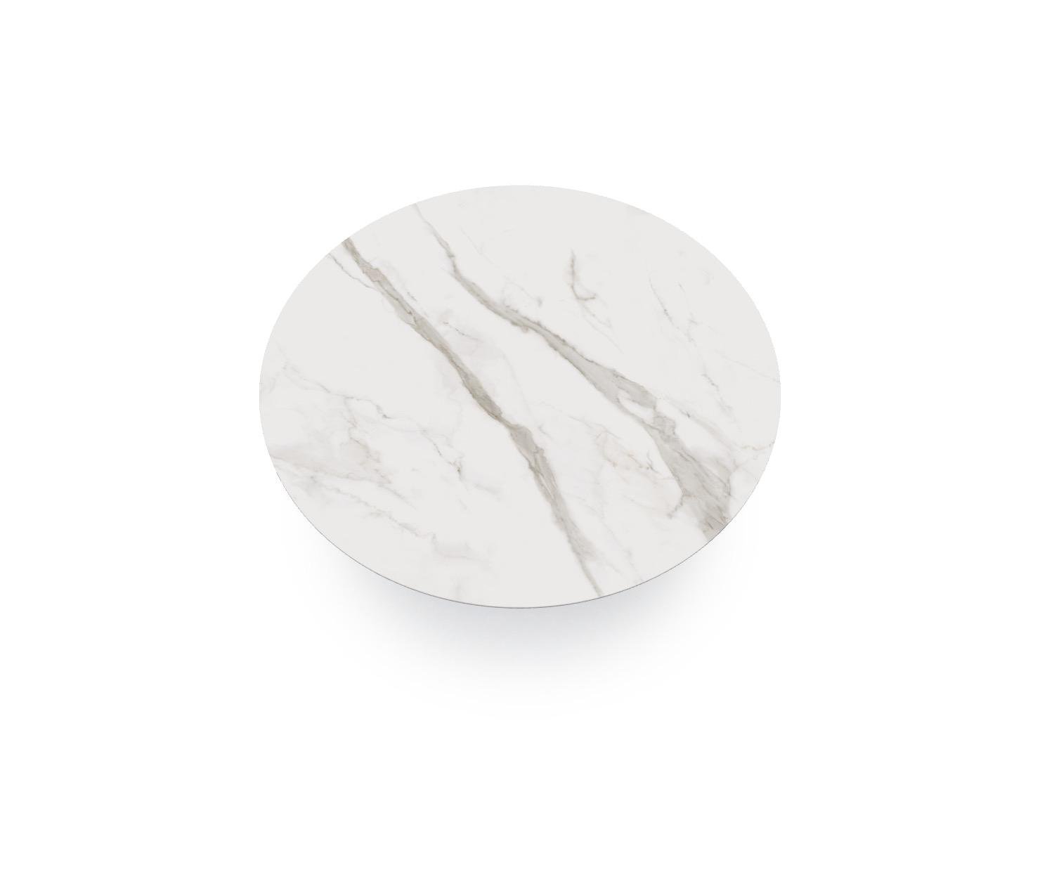 Стол обеденный Midj Clessidra Crystal Ceramic 120 Calacatta Glossy White (T1960120CG) - фото 3 Стол обеденный Midj Clessidra Crystal Ceramic 120 Calacatta Glossy White (T1960120CG) - фото 3