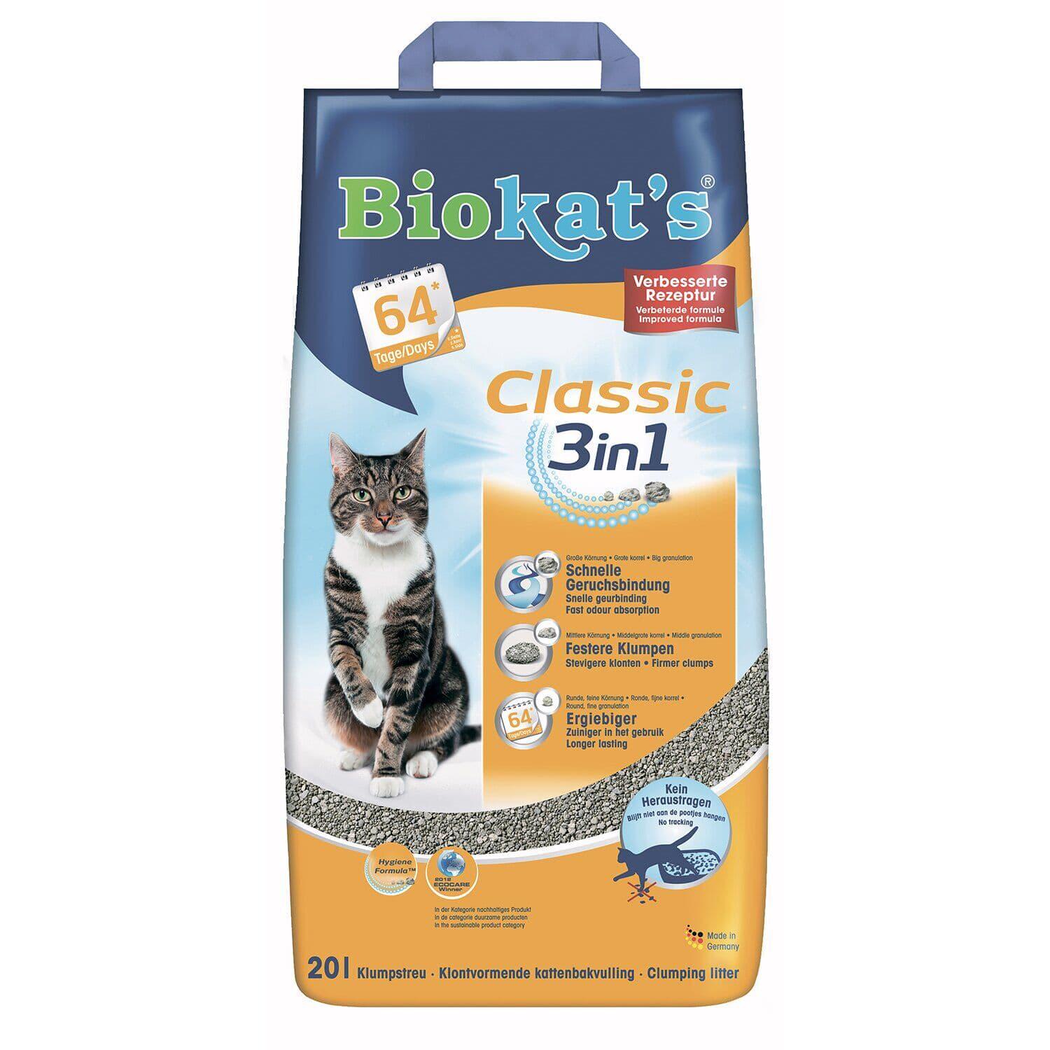 Наповнювач бентонітовий Biokat's Classic для кішок 3в1 20 л (26553)