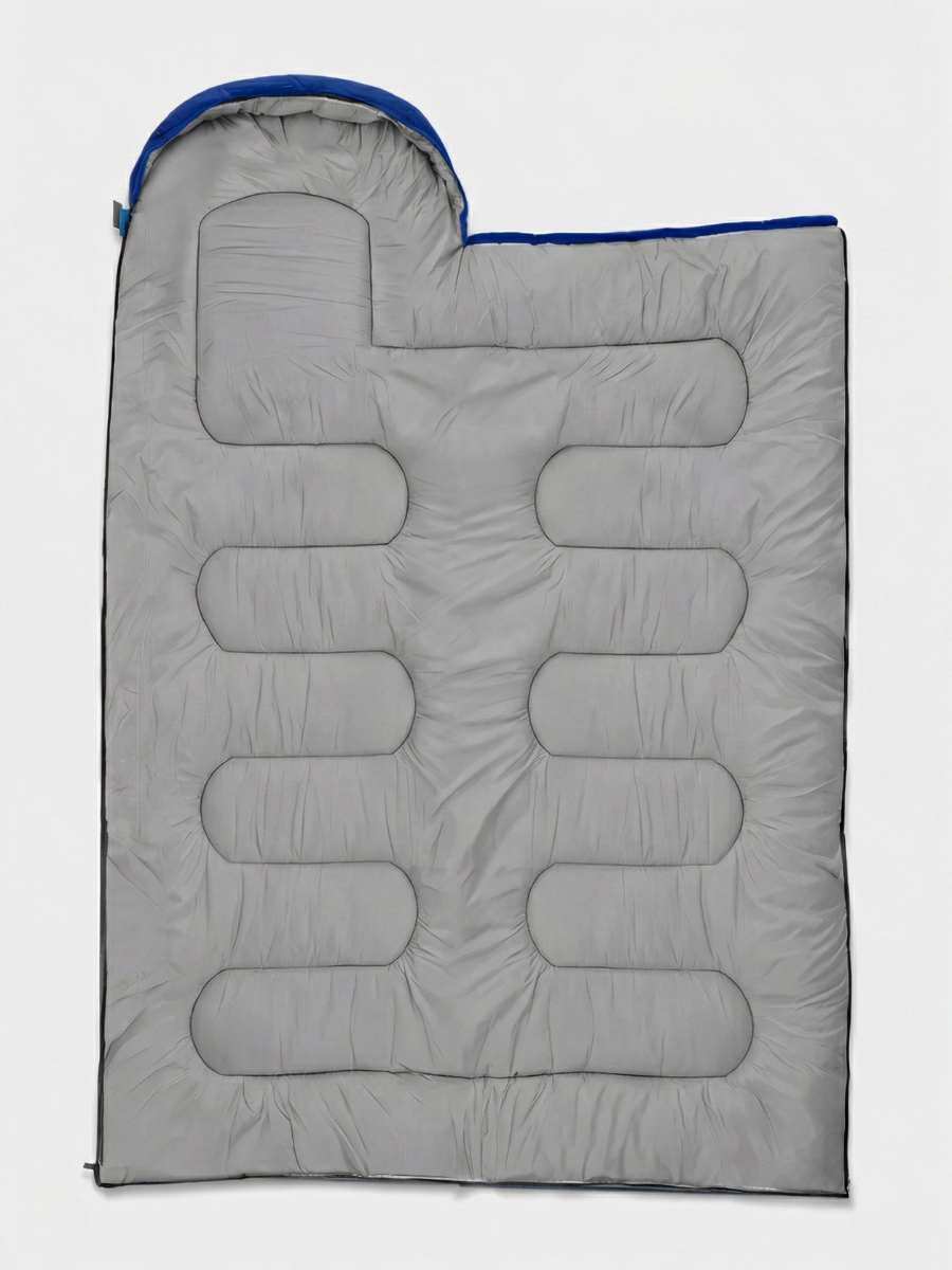 Спальный мешок зимний USB водоотталкивающий с электроподогревом и чехлом 215x65 см Синий (7038124980)