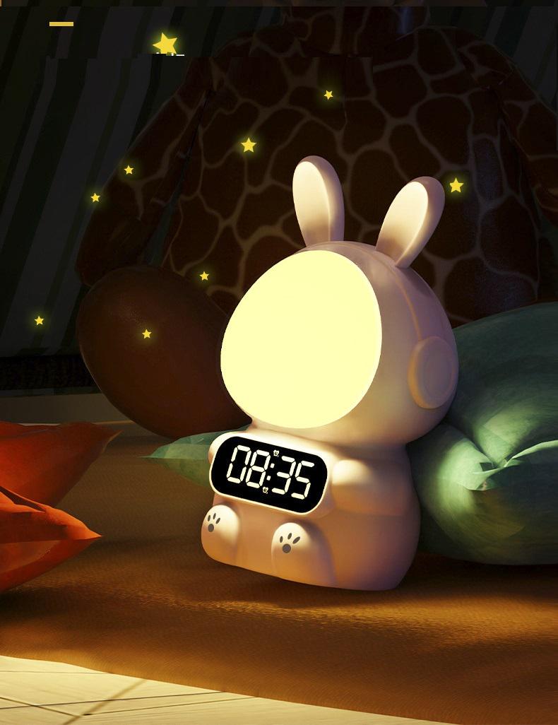 Ночник детский Кролик Rabbit clock на аккумуляторе часы/будильник с таймером (20937900) - фото 2