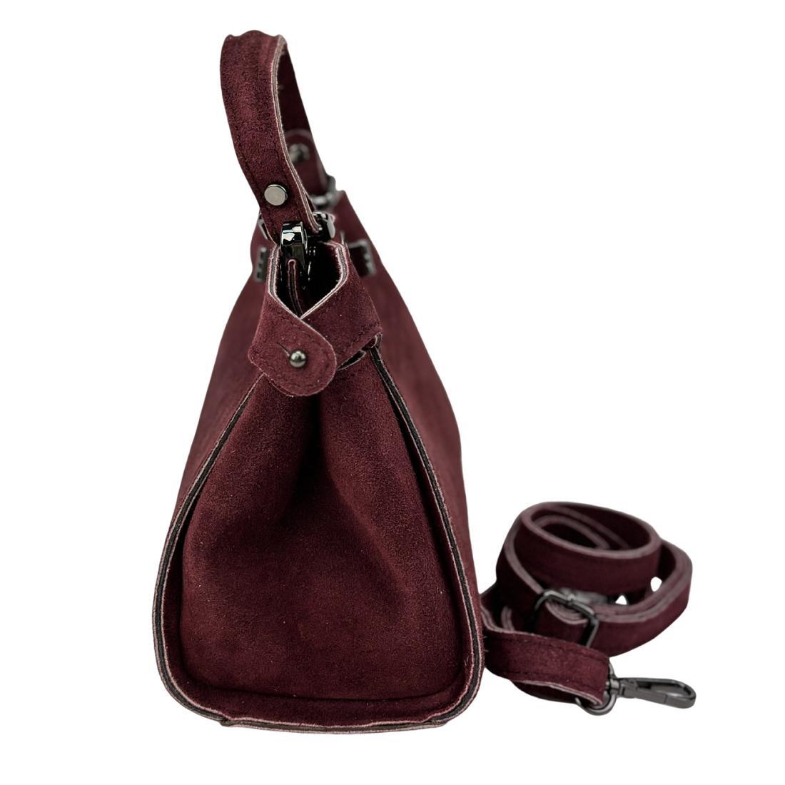 Женская сумка кросс-боди Royal Bag F-IT-4442BO замшевое Бордовый (8075) - фото 4