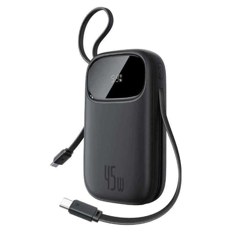 Акумулятор зовнішній BASEUS EnerFill FC31 Qpow 3 with USB-C+iP Cables 20000 mAh 45W Cosmic Black (34645578)