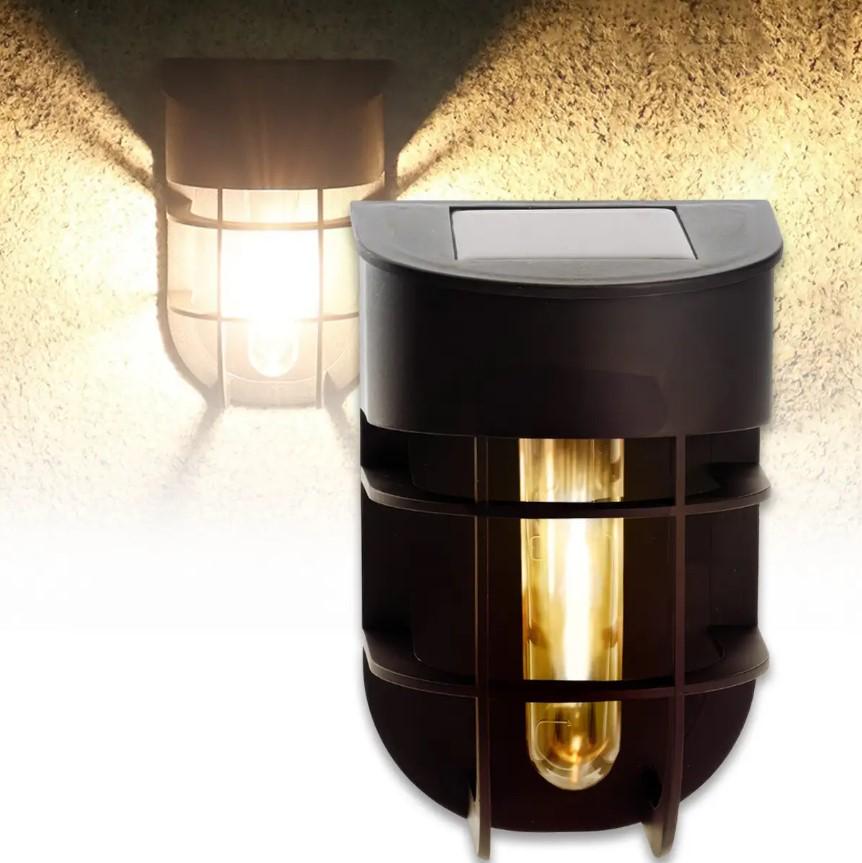 Фонарь на солнечной батарее Сталкер настенный уличный 14х9 см Теплый белый (MX-00009021) - фото 2 Фонарь на солнечной батарее Сталкер настенный уличный 14х9 см Теплый белый (MX-00009021) - фото 2