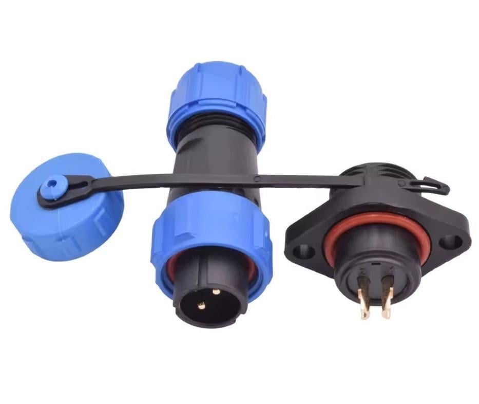 Разъем герметичный SP13 IP68 розетка/штекер на кабель SP13 2F-F-M 2pin 10 А (2735637995)