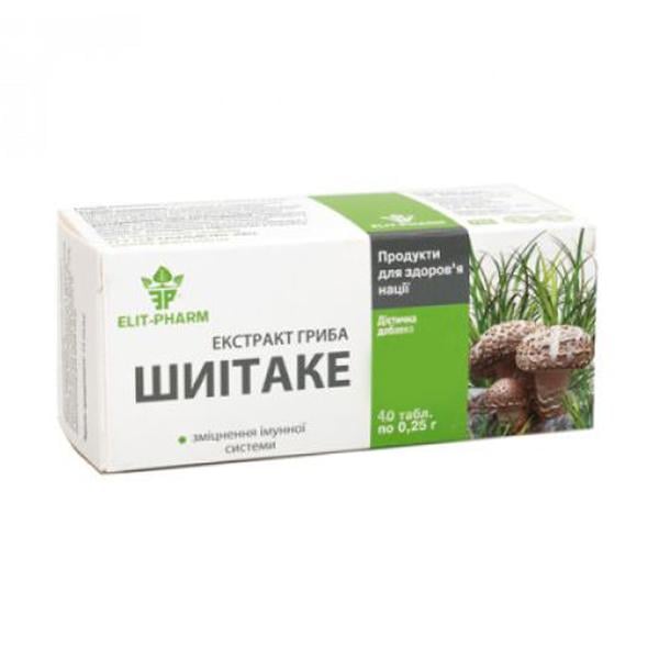 Грибной комплекс Elit-Pharm Экстракт гриба Шиитаке 40 табл. (000025406)