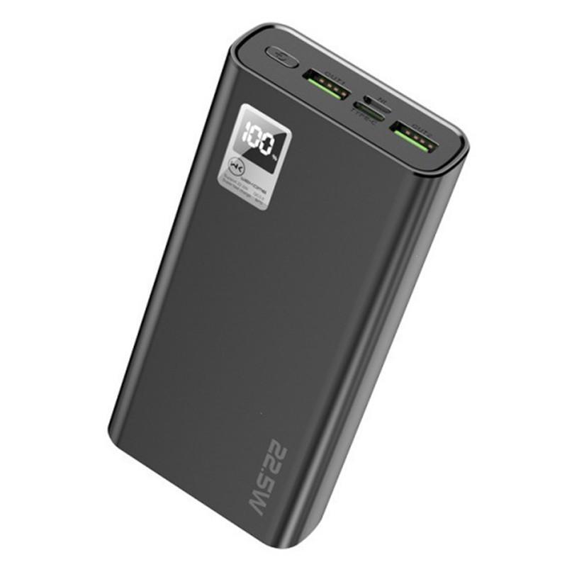 Аккумулятор универсальный Wekome 20000 mAh 22,5 W с LED дисплеем и быстрой зарядкой Black Аккумулятор универсальный Wekome 20000 mAh 22,5 W с LED дисплеем и быстрой зарядкой Black