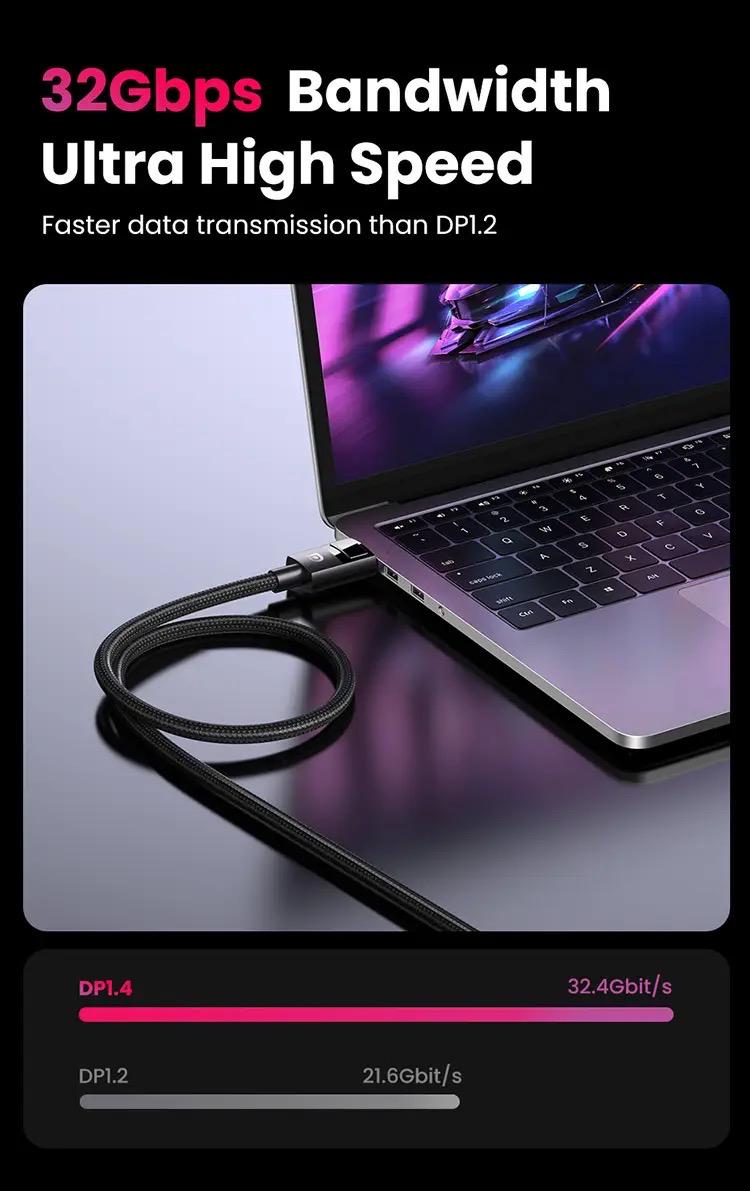 Кабель UGREEN DP114 DisplayPort v1.4 1 м Black (80390) - фото 17 Кабель UGREEN DP114 DisplayPort v1.4 1 м Black (80390) - фото 17