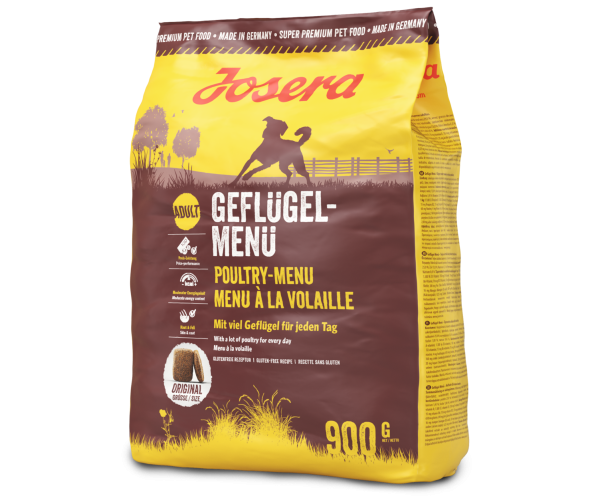 Корм сухий для дорослих собак Josera Geflugel Menu з домашнім птахом 900 г