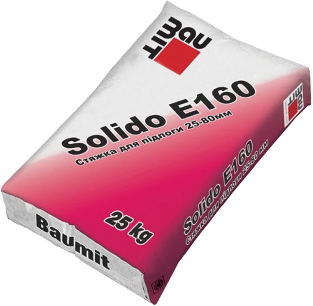 Цементно-піщана стяжка Baumit Solido E160 25-80 мм 25 кг