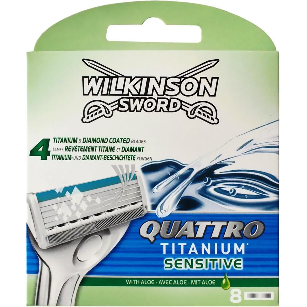 Картриджи для бритья Wilkinson Sword Quattro Titanium Sensitive 8 шт