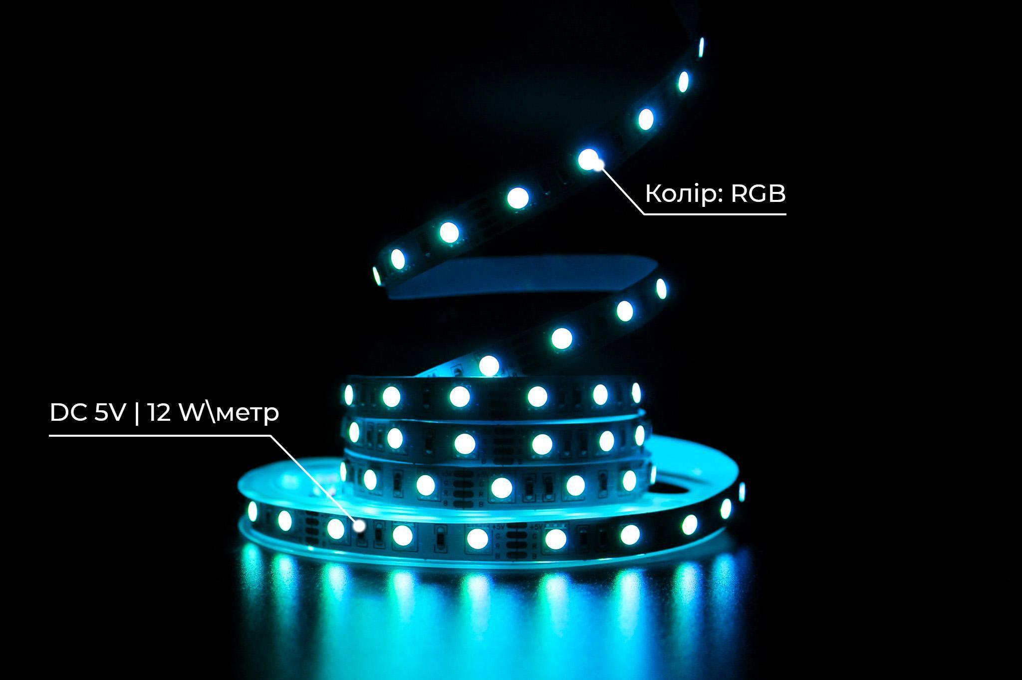 Светодиодная лента Prolum 5050/60 IP20 Series-S RGB 5V Разноцветный (28522807) - фото 4 Светодиодная лента Prolum 5050/60 IP20 Series-S RGB 5V Разноцветный (28522807) - фото 4
