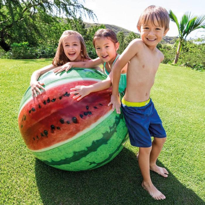 Надувной мяч Intex 58071 Арбуз для игр на пляже из винила 107 см (24064563) - фото 2 Надувной мяч Intex 58071 Арбуз для игр на пляже из винила 107 см (24064563) - фото 2