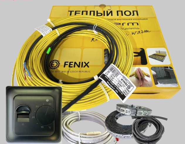 Комплект теплого пола в стяжку In-Therm ADSV20 640 Вт 3,2-5,1 м2 с механическим терморегулятором Черный (51048)