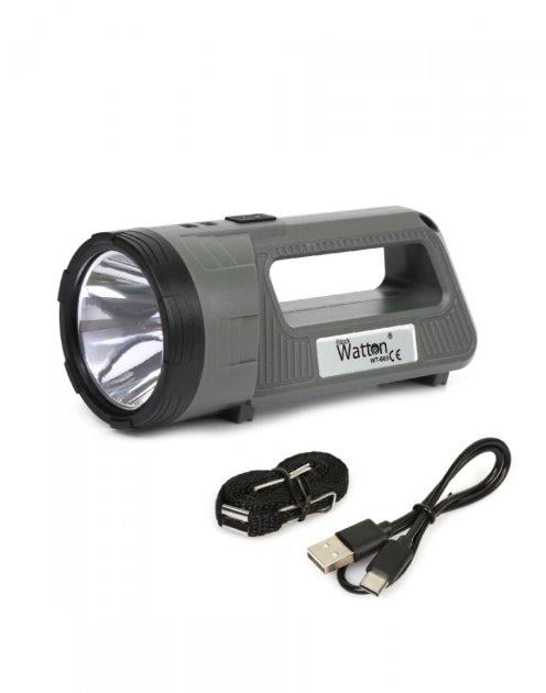 Фонарь аккумуляторный WATTON WT-603 с повербанком