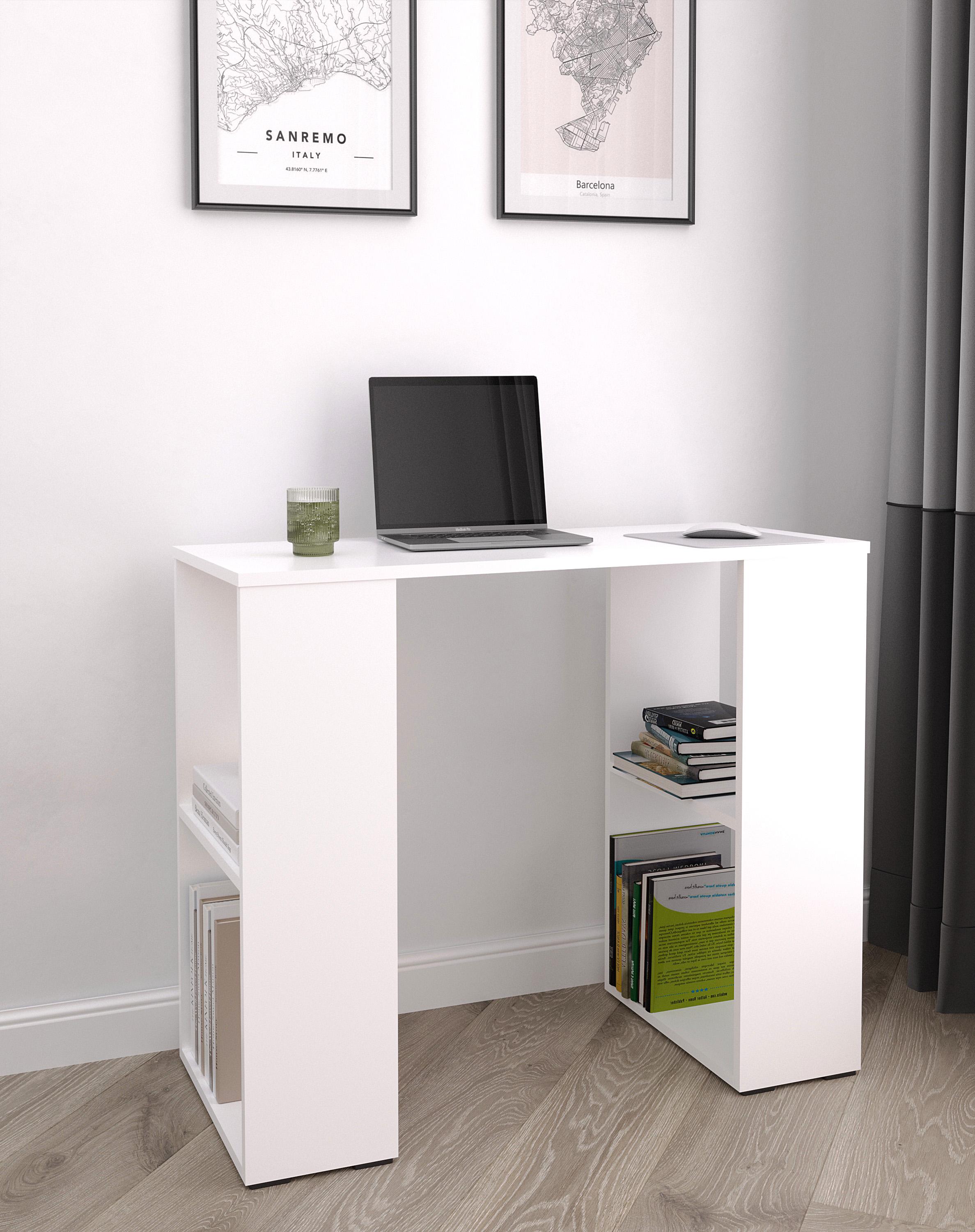 Компьютерный стол с полками S-11 900x750x400 мм Белый - фото 1 Компьютерный стол с полками S-11 900x750x400 мм Белый - фото 1