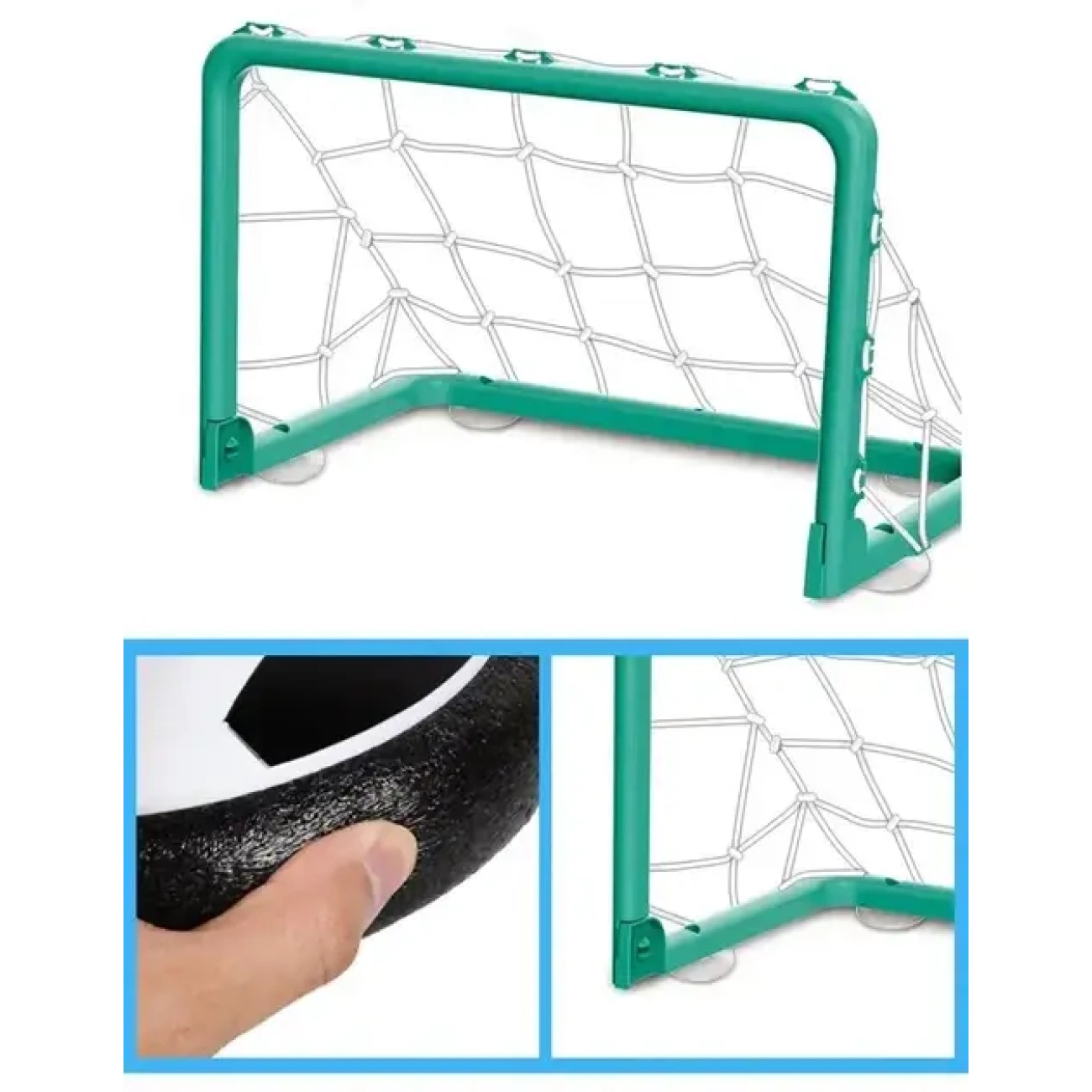 Интерактивный футбольный комплект Hover Ball с неоновым светом и компактными мини-воротами - фото 5