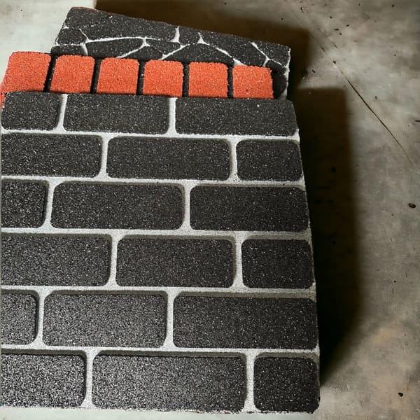 Фасад гумовий Цегла Show 500х500х20 мм Чорний (2562227253) - фото 4 Фасад гумовий Цегла Show 500х500х20 мм Чорний (2562227253) - фото 4