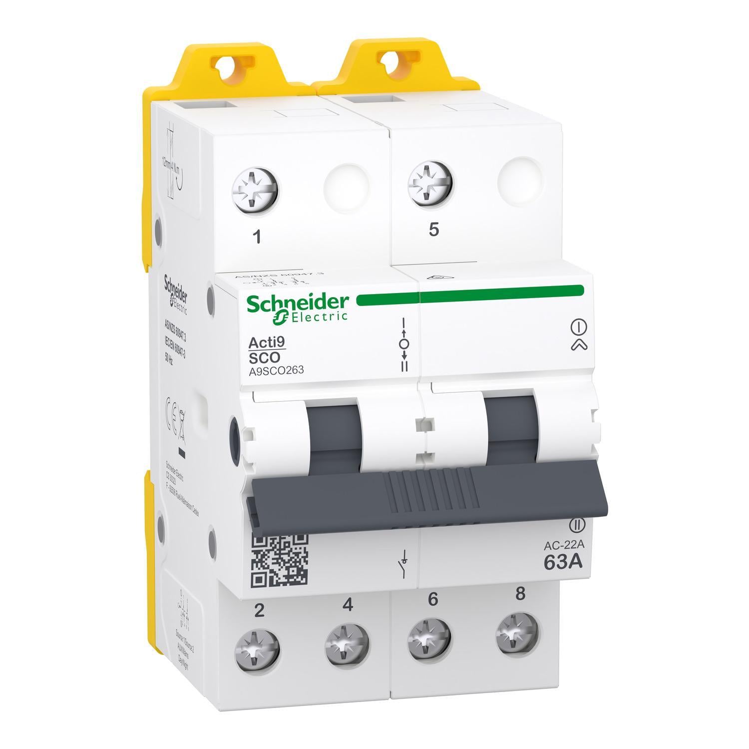 Переключатель Schneider Electric 1-0-2 iSSW Acti9 2P 63A 415V (A9SCO263)