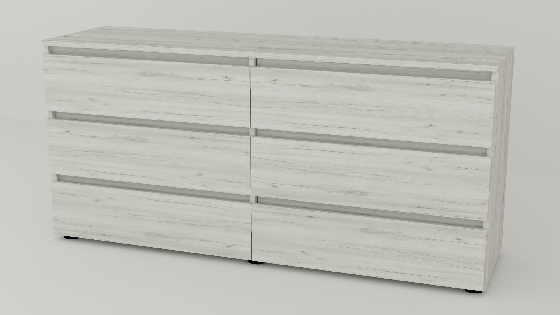 Комод Алекса СН-33/45 160х45х75 см Дуб крафт білий - фото 1 Комод Алекса СН-33/45 160х45х75 см Дуб крафт білий - фото 1