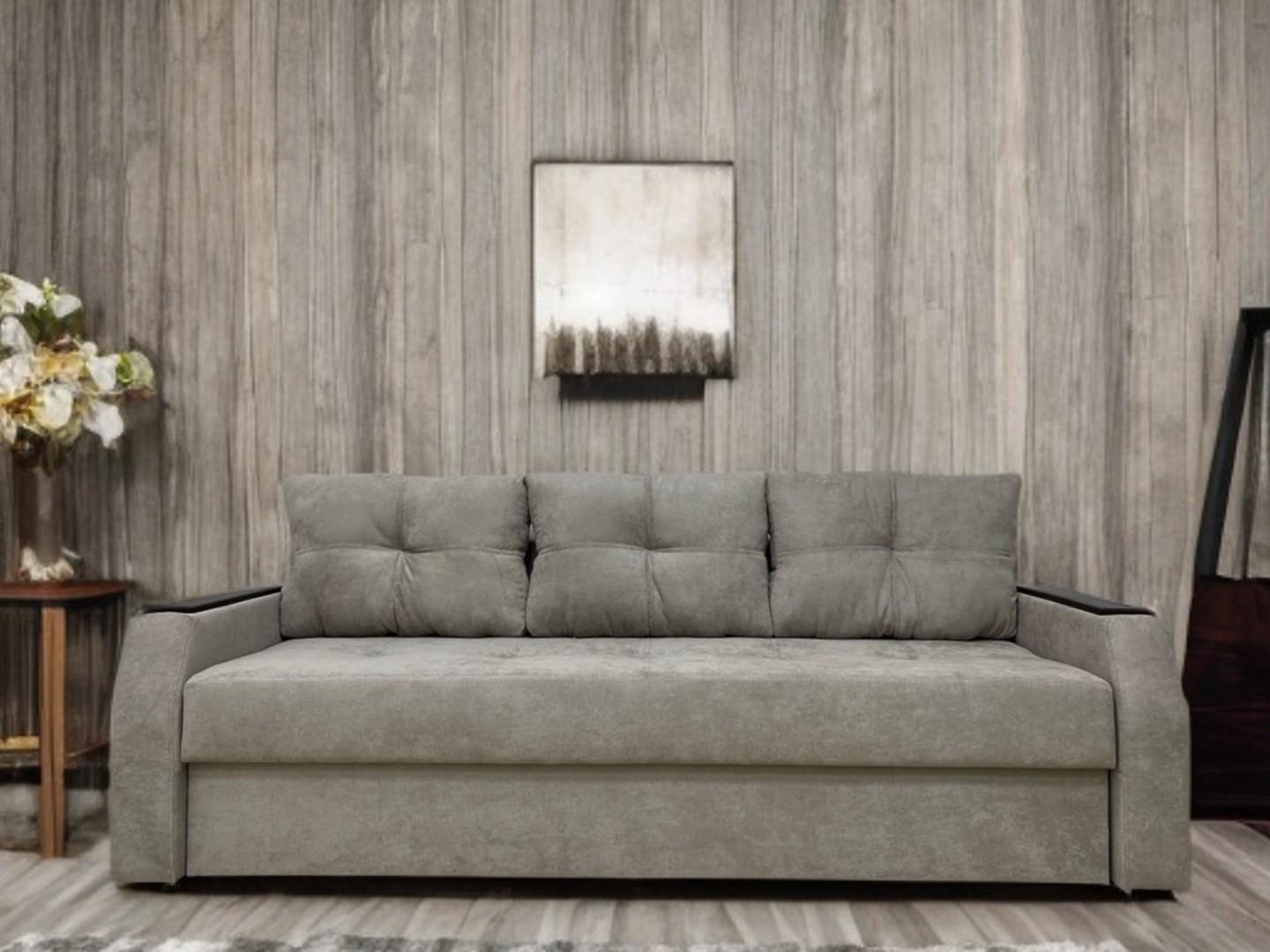 Диван Virkoni Браво еврокнижка Аляска 220x90x71 см 93 Светло-серый (44701-010010593) - фото 2 Диван Virkoni Браво еврокнижка Аляска 220x90x71 см 93 Светло-серый (44701-010010593) - фото 2