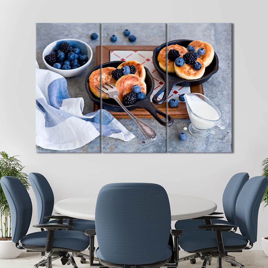 Настенний декор Сладкие сырники с ароматными ягодами 128x81 см (A266-3)