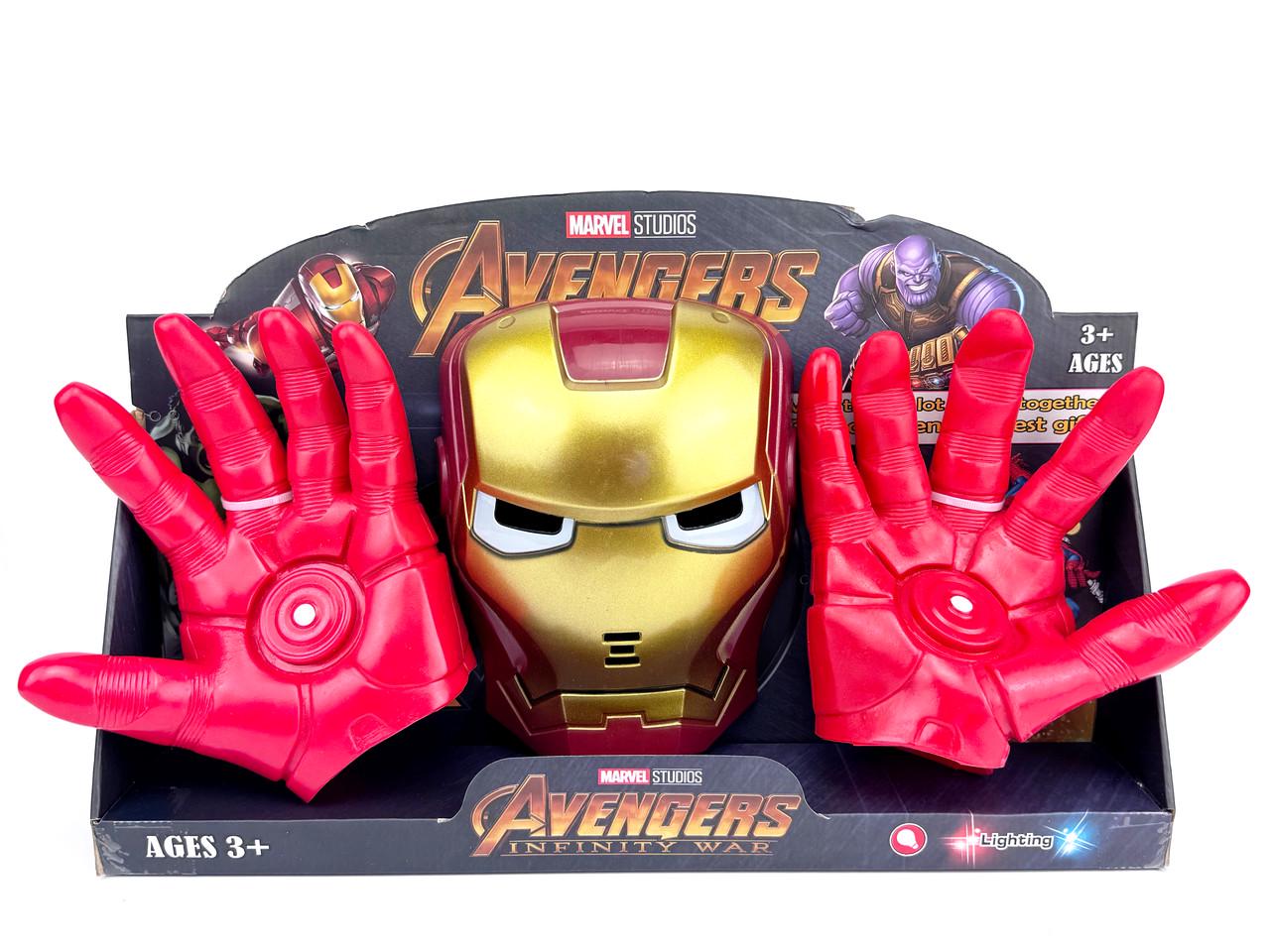 Игровой набор Marvel Iron Man маска/перчатки мягкие со светом (BO-448-1) Игровой набор Marvel Iron Man маска/перчатки мягкие со светом (BO-448-1)