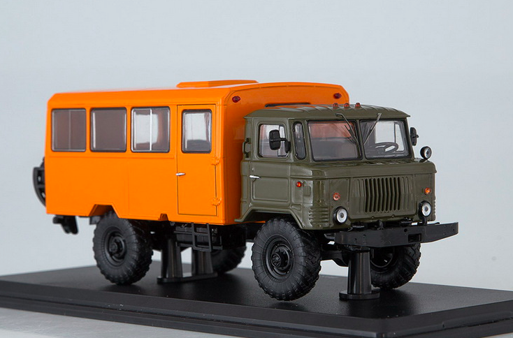 Колекційна модель автобуса SSM Машинка ГАЗ-66 Вахтовий масштаб 1:43