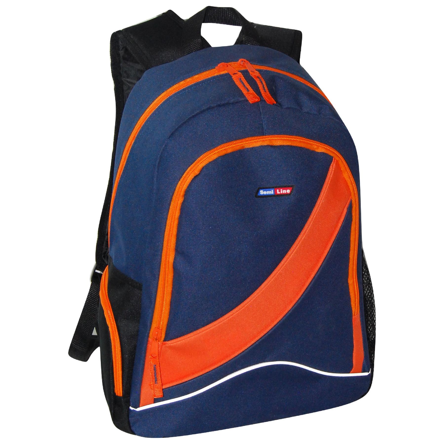 Рюкзак міський SEMI LINE 20 Blue/Orange (4660)