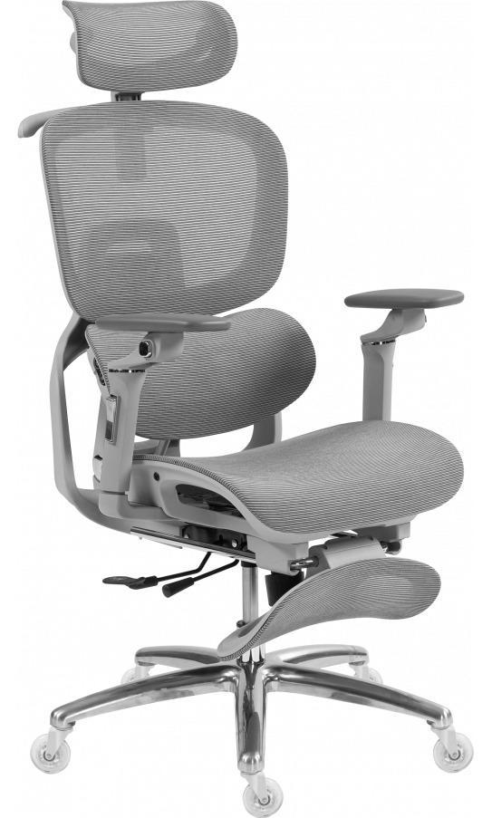 Кресло офисное GT Racer B-816 White/Gray (1758)