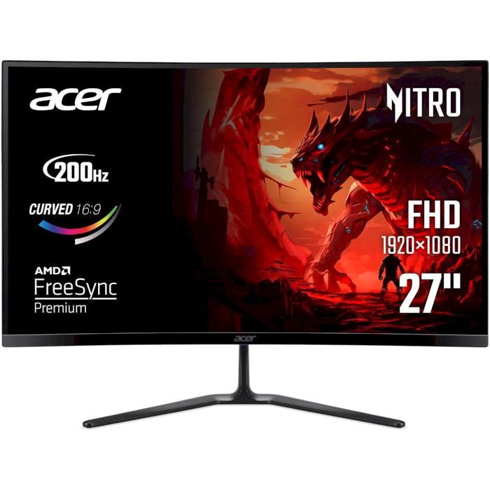 Монітор ігровий вигнутий Acer Nitro ED270X0biip Black (UM.HE0EE.001)