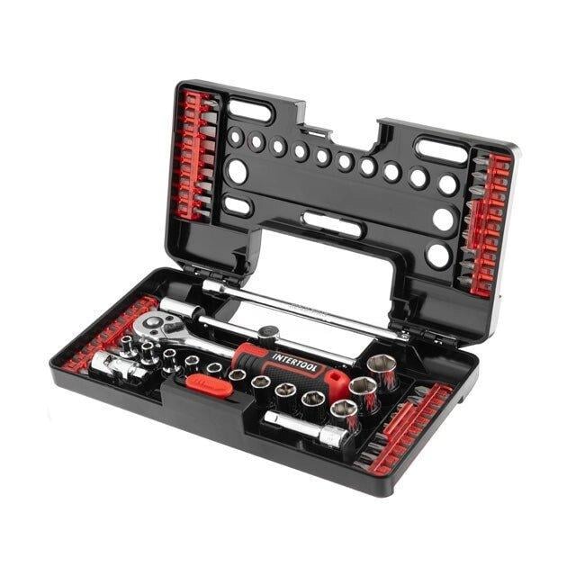 Набір насадок і головок Intertool Storm з тріскачкою (VT-3657)