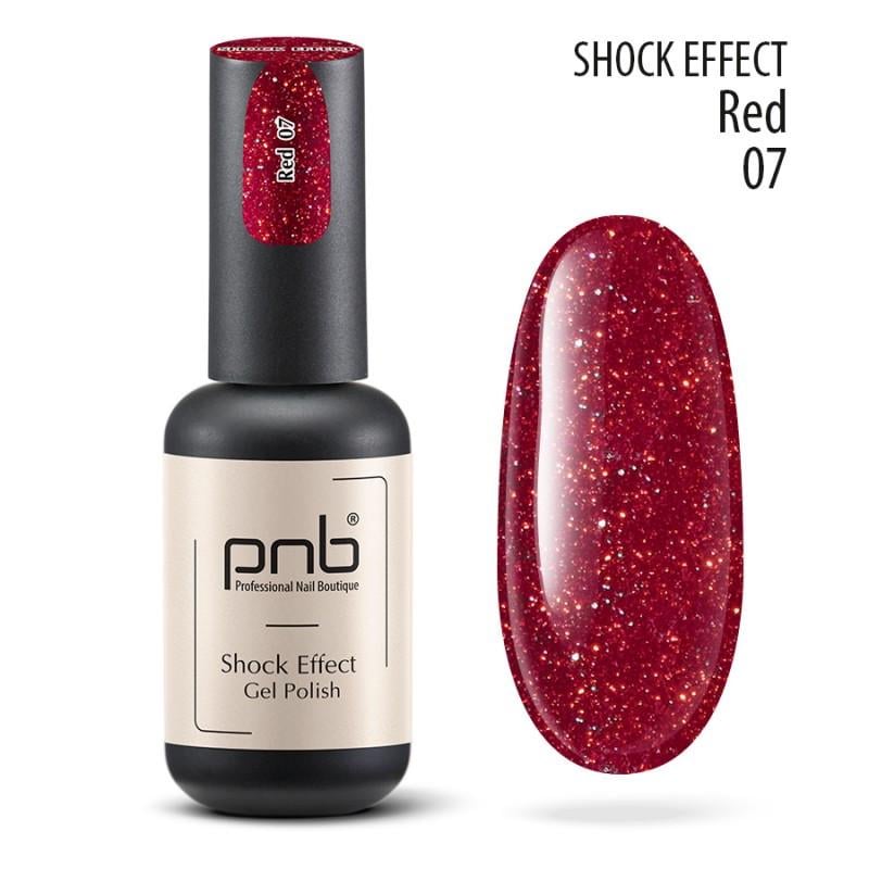 Гель-лак светоотражающий PNB Shock Effect №07 8 мл Red Гель-лак светоотражающий PNB Shock Effect №07 8 мл Red