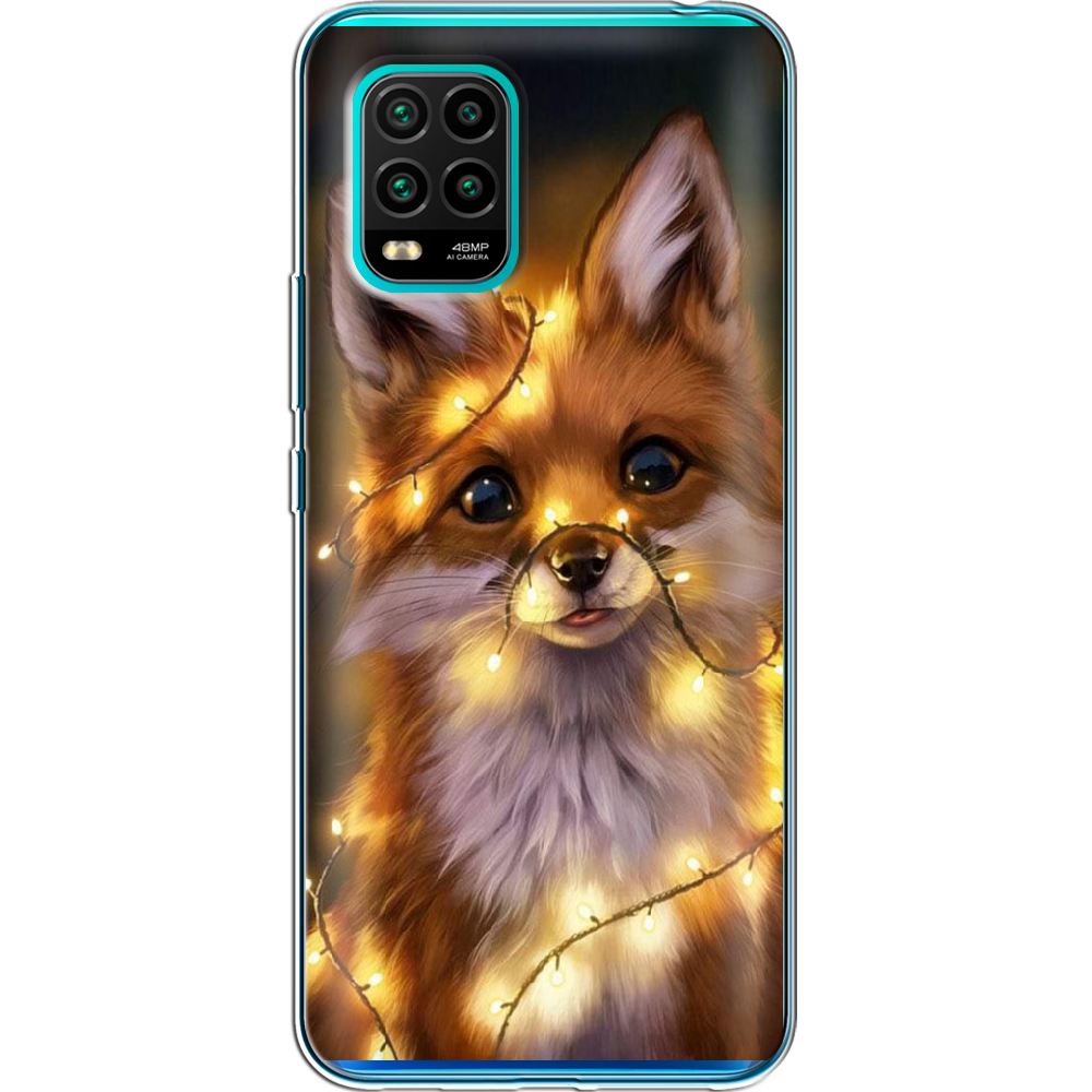 Чехол с рисунком Boxface Xiaomi Mi 10 Lite Рождественская лиса Прозрачный силикон (39438-up2399-39438)
