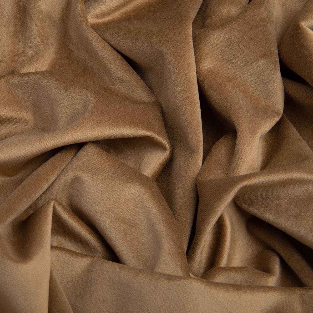 Ткань велюр однотонный Вайлет 290 гр/м2 150 см Темно-бежевый (26876) - фото 3