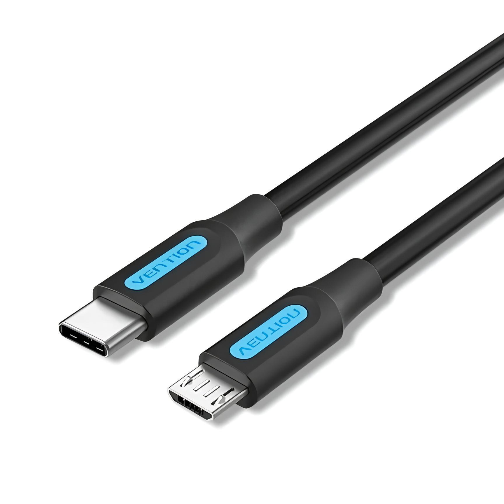Кабель для синхронізації Vention USB Type C - Micro USB 0,5 м Black (COVBD)