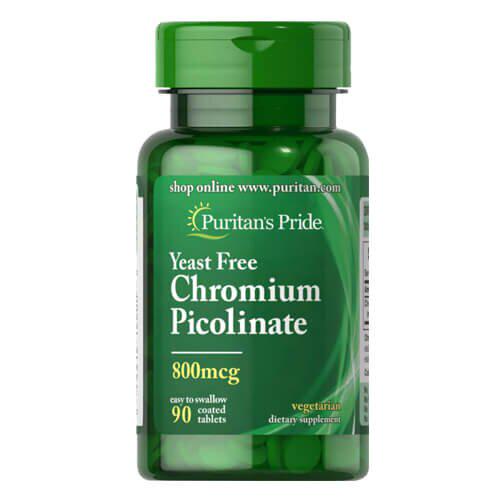 Хром Puritan's Pride Chromium Picolinate Yeast Free 800 mcg 90 табл. (02600) Хром Puritan's Pride Chromium Picolinate Yeast Free 800 mcg 90 табл. (02600)