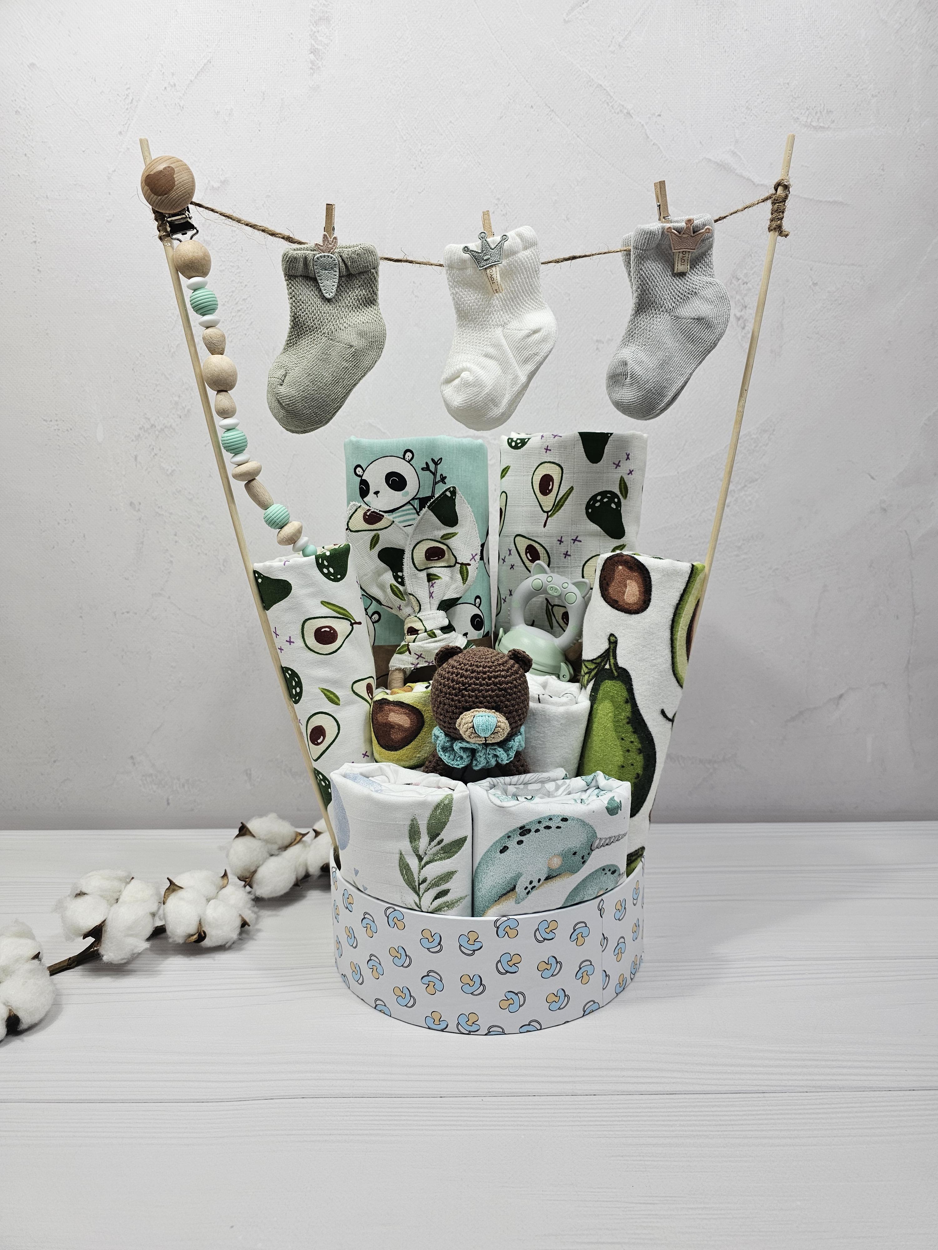 Букет из пеленок для младенцев albabybox Авокадо (BU 18294958)