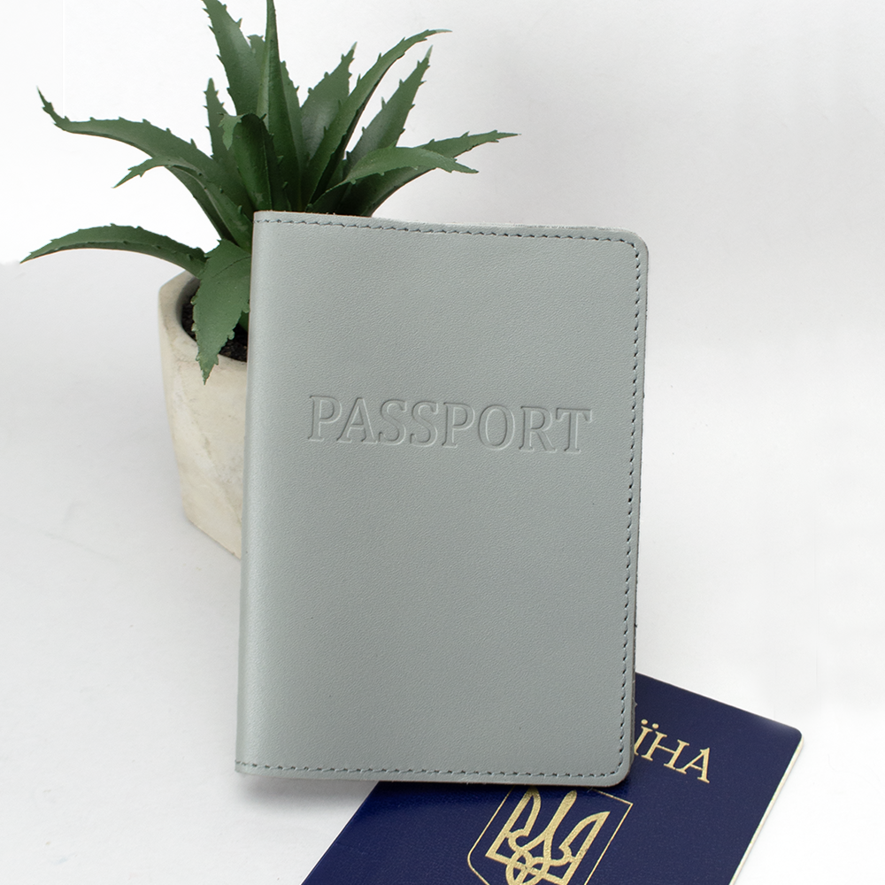 Обложка на паспорт женская HandyCover HC-24 кожаная Серый (1400090201)