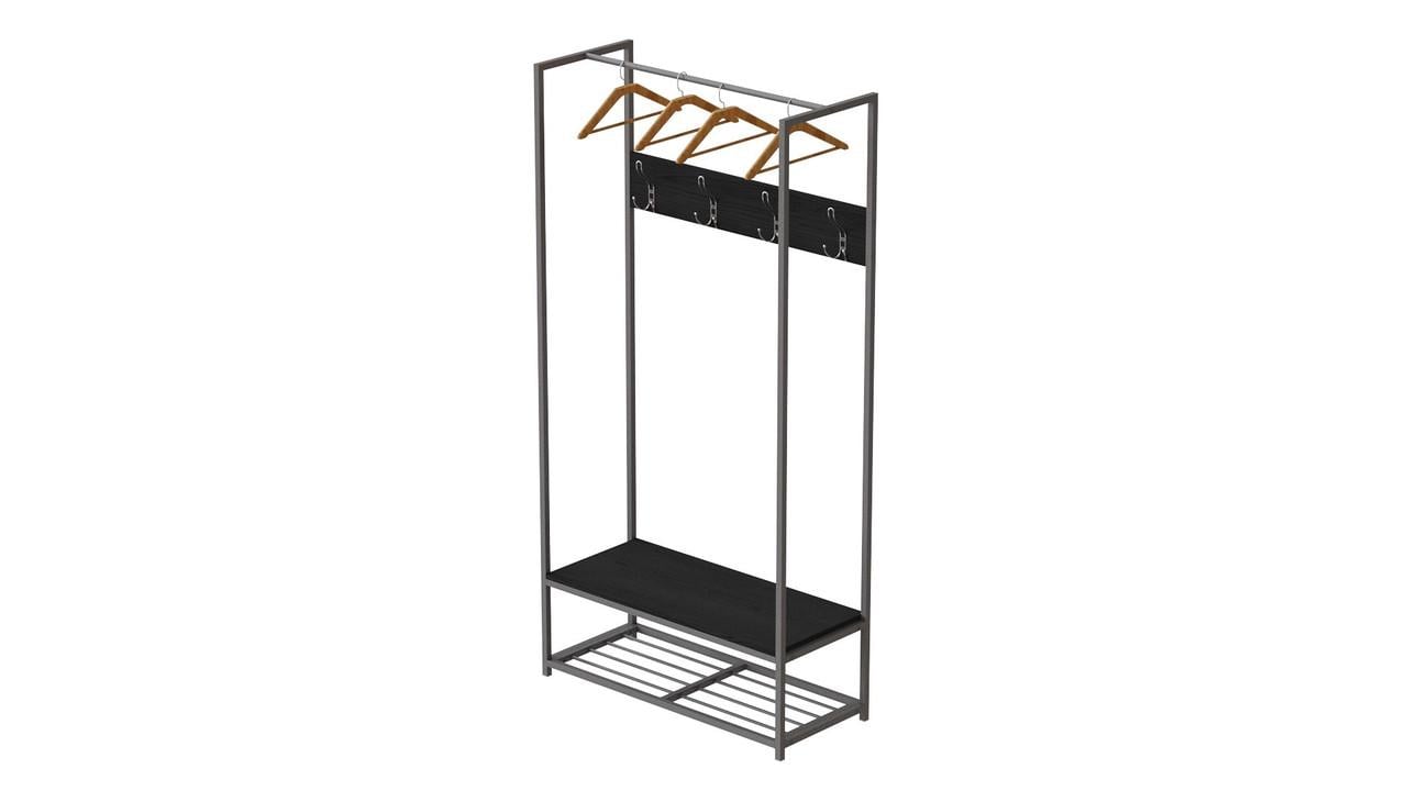 Вішалка модульна підлогова Ferrum-decor Треліс 13 ДСП 16 мм 180x90x38 см Сірий/Сосна Кембра (FRD-104342)