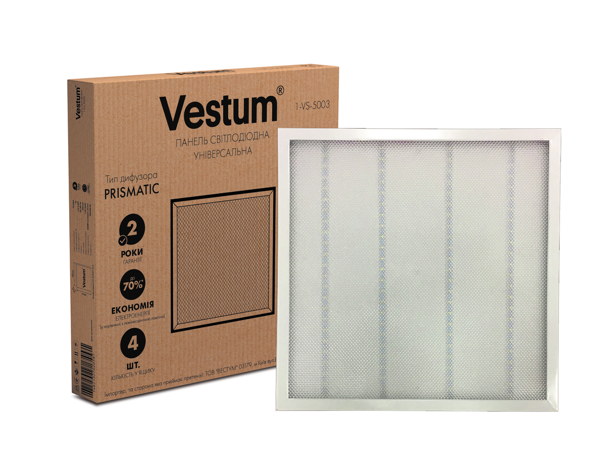 Панель светодиодная Vestum PRISMA 1-VS-5003 36W 6500K 220V 600x600 мм (49)