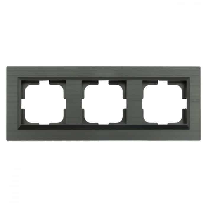 Рамка тройная Ovivo Electric QUANTUM Серый магнит